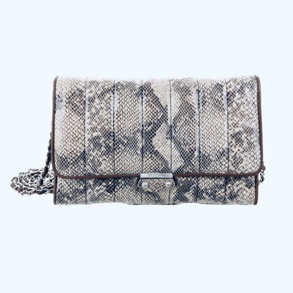 Vintage Judith Ripka Snakeskin Python Embossed Leather Crossbody Bag